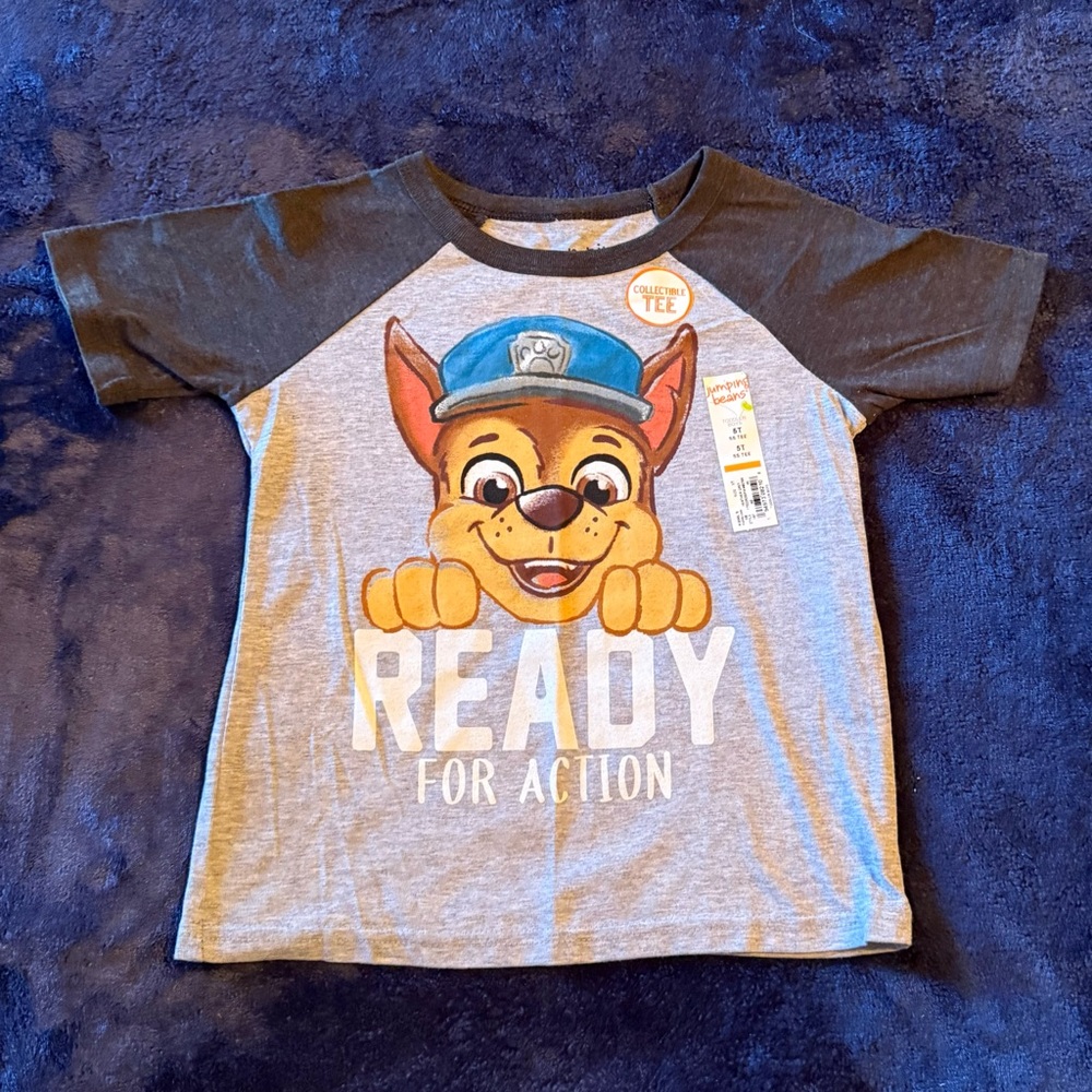 Paw Patrol Chase T-Shirt, Size 5T by Jumping Beans *NWT*